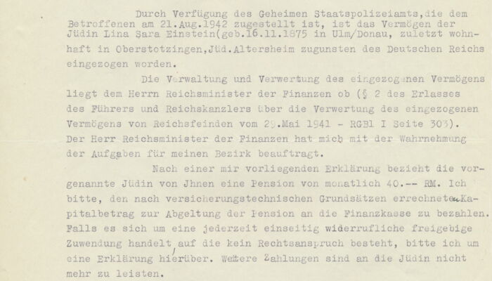 Brief Finanzamt