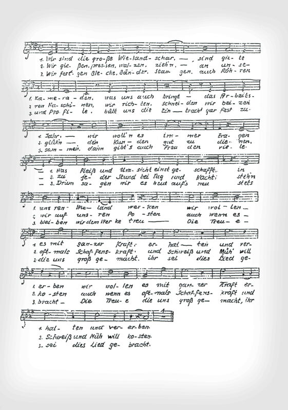 Notenblatt Wieland-Lied